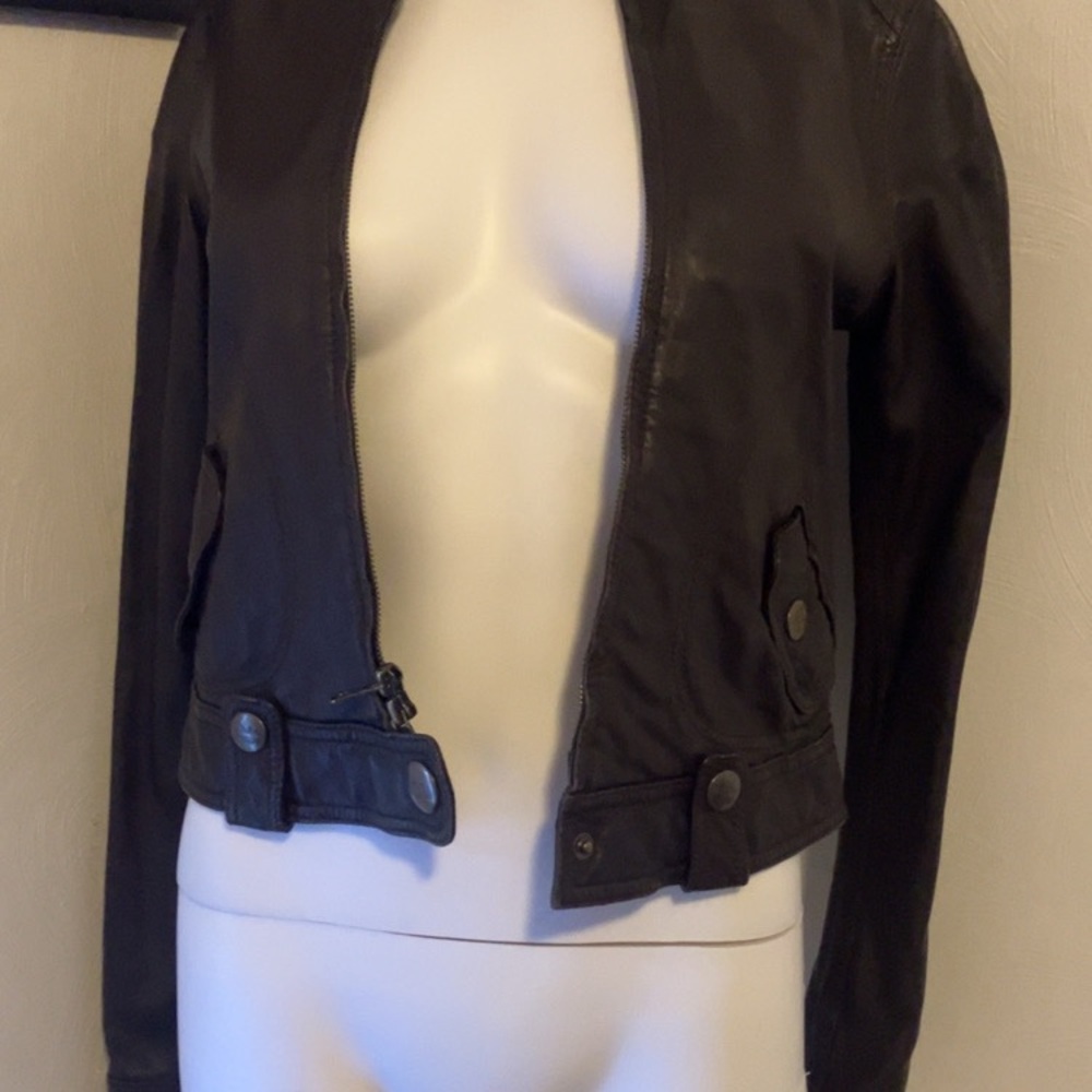Women’s Leather Bomber Jacket